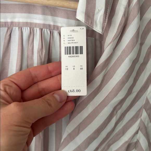 Maeve by Anthropologie Striped Button-Front Blouse — Size 8 - Picture 5 of 8